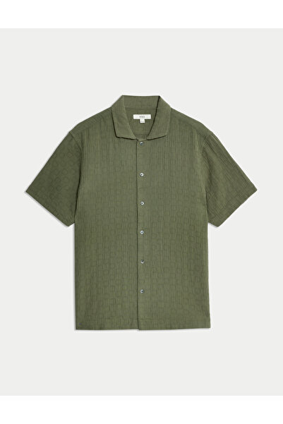 Marks & Spencer Kolay Ütülenen Saf Pamuk Dokulu Gömlek