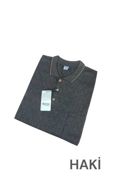 Ünal Giyim Large Size Pocket Collar Dad T-Shirt Xl..2Xl..3Xl..4Xl..5Xl..6Xl