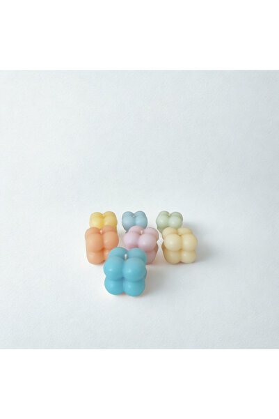 ZEYNSTUFFS HEDİYE EŞYA 10 Adet 5 Soft Renk Özel Mini Bubble Mum Davet Nikah S...