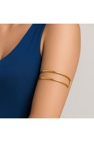 YEBİİ Geometric Punk Bracelet, Exaggerated Arm Ring for Women