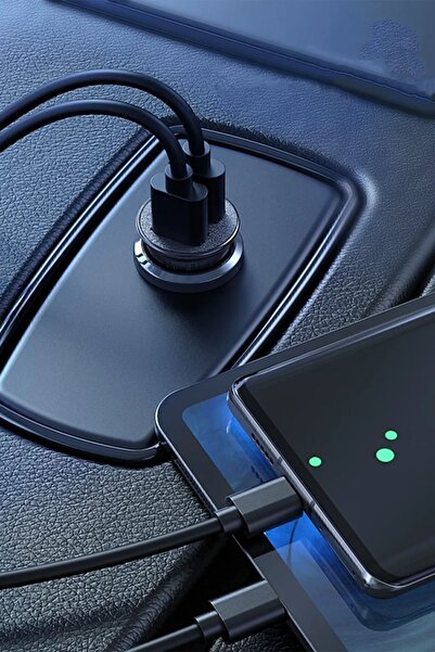 KOİ TECH Type C Ve Usb Girişli Çakmaklık Şarj 40w Pd Qc 3.0 Turbo Hızlı Şarj Aleti Araç Araba Için 6a