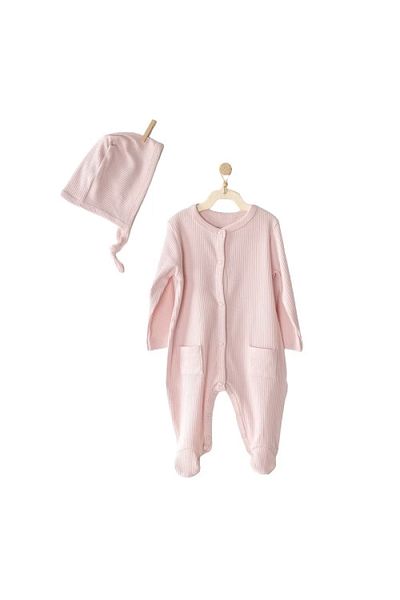 andywawa Ac23651 Pink Modal Baby Romper Set