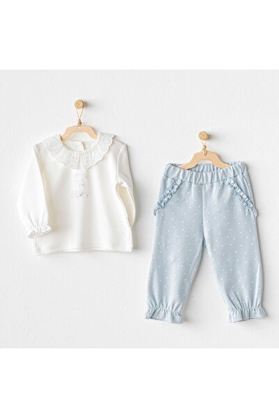 andywawa Ac25633 مجموعة الدب الأرنب المحبوب مكونة من قطعتين باللون الأزرق