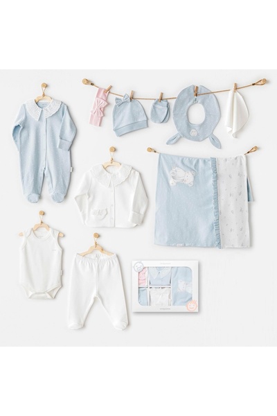 andywawa Ac25651 الدب الأرنب المحبوب 10 قطعة إصدار المستشفى باللون الوردي والأزرق