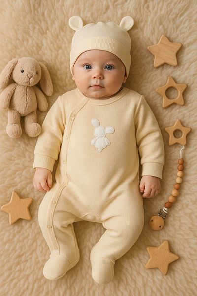 candar Waffle Rabbit Men's Jumpsuit 100% Cotton