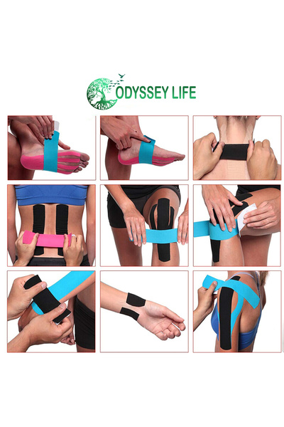 ODYSSEY Bandă Kinesiologică Odissey Life, Pretăiată, Impermeabilă, , 20 De Benzi, Verde