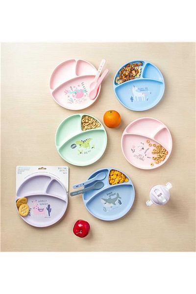 Stephen Joseph Silicone Exercise Plate Zoo Blue 6 Months