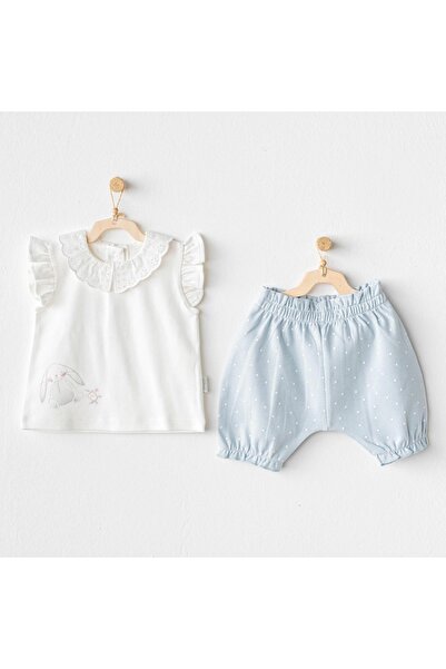 andywawa Ac25630 Cuddly Bunny Bear 2'li Baby Set أزرق