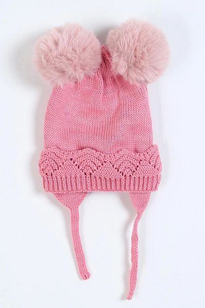 Kitti Bebe Kız Kulaklı Bere (1-4 YAŞ) K24120-04 Pembe