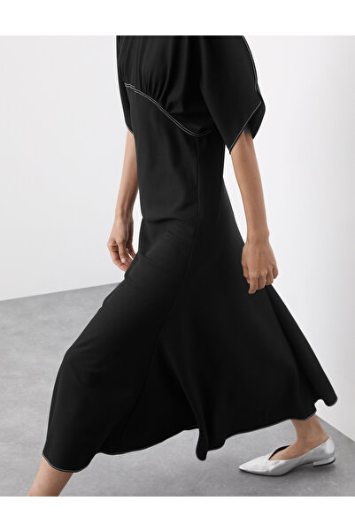 Marks & Spencer Yün V Yaka Midi Elbise