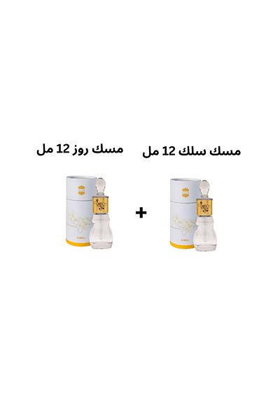 Ajmal مسك الحرير 12 مل ومسك الورد 12 مل