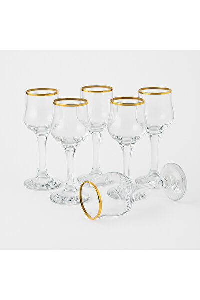 Paşabahçe Lav 6 Lı Kahve Yanı Su Bardağı Ağız Altın 80 cc