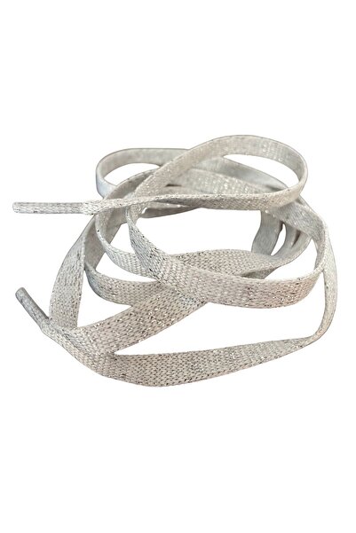 Mawrond Shiny Silver Glitter, Light Gray Color, 120 Cm, Flat, Sports Convers, Casual Shoelaces