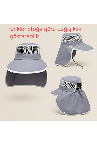 ankays Fötr şapka ense korumalı fötr yazlık park bahçe doğa yürüyüşü plaj şap...