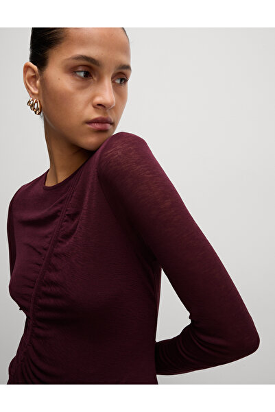 Marks & Spencer Uzun Kollu File Büzgü Detaylı Bluz