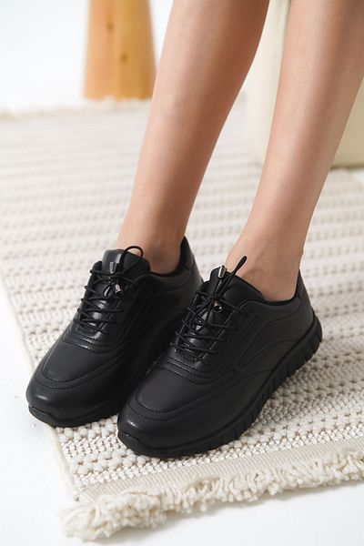 Zerenyus Pantofi sport negri pentru femei Daphne Premium cu elastic