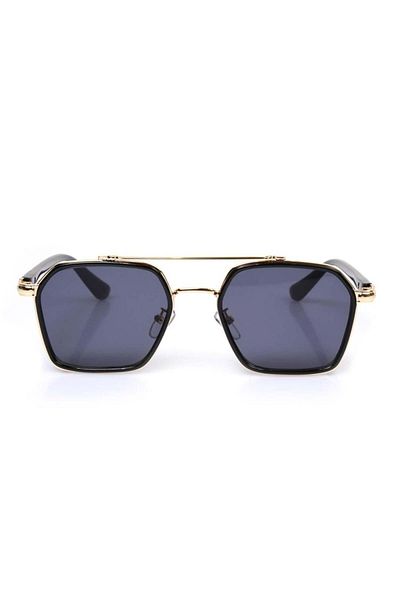 CLAREX Rectangular Black Framed Retro Style Unisex Sunglasses