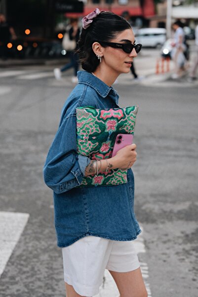 WOLF & ROCK Husă pentru notebook/tabletă cu model verde Wolf&Rock 13''-14''