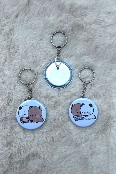 Design 4N Keychain / Bubu with Dudu / Push Button Keychain
