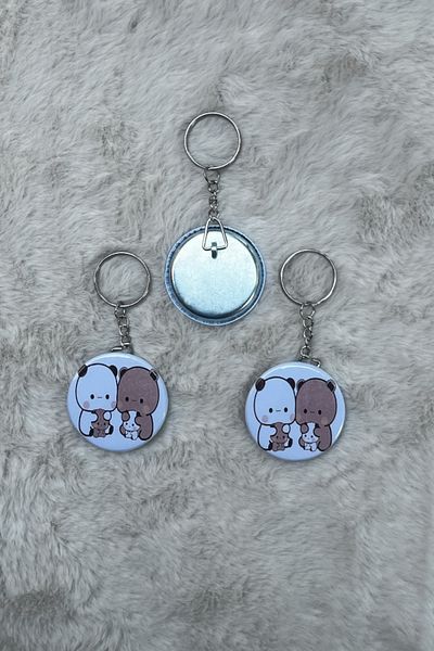 Design 4N Keychain / Bubu with Dudu / Push Button Keychain