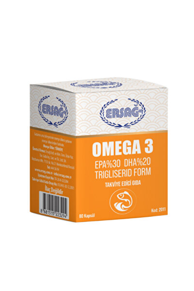 Ersağ OMEGA 3 BALIK YAĞI - 80 KAPSÜL FORM