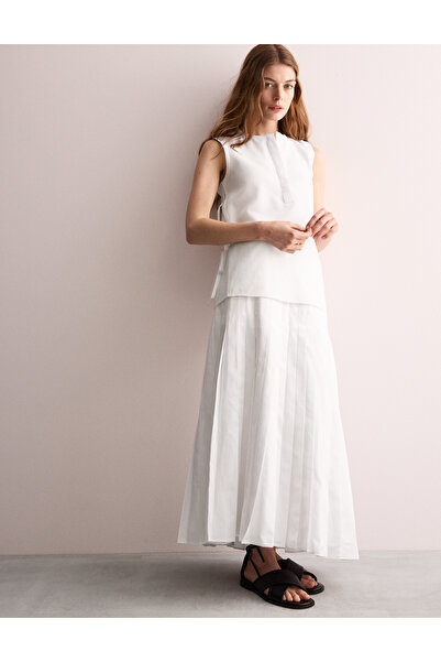 Marks & Spencer Saf Pamuklu Yandan Bağlamalı Bluz