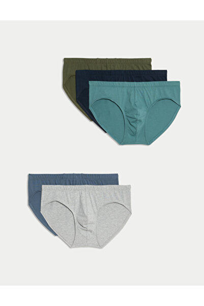 Marks & Spencer 5'li %100 Pamuk Cool & Fresh™ Erkek Slip Külot
