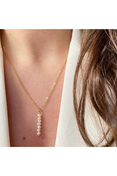 MİRSTAR Gerçek Inci Kolye Küpe Takı Seti