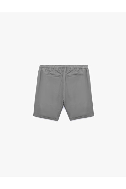 Koton Linen Cotton Blend Pocket Detail Lace-Up Waist Shorts