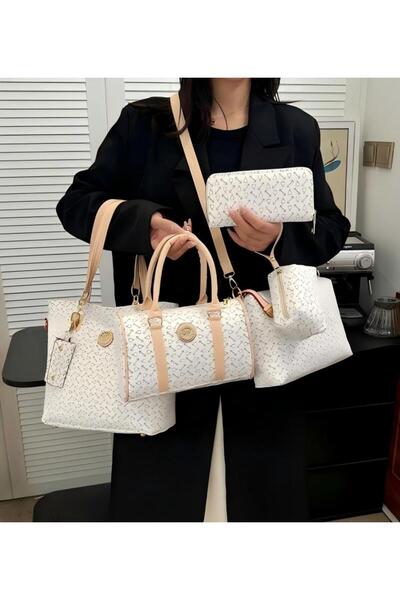 Generic 6 Pieces Of Fashionable Bone Pattern One-shoulder Crossbody Bag Handbag Key Bag