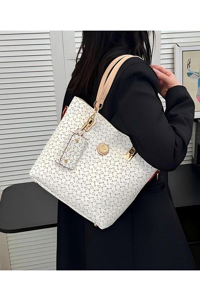 Generic 6 Pieces Of Fashionable Bone Pattern One-shoulder Crossbody Bag Handbag Key Bag