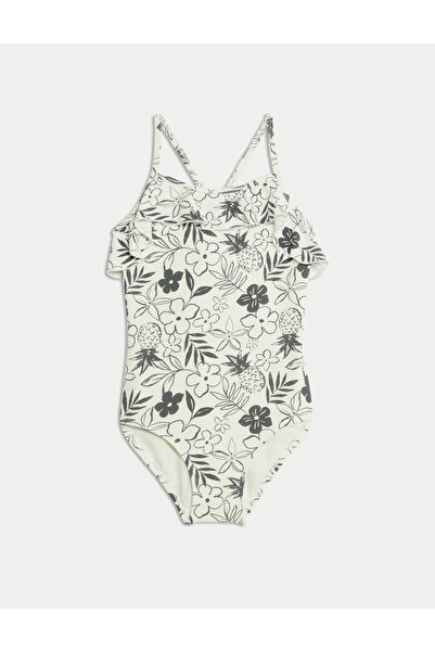 Marks & Spencer Çiçek Desenli Mayo (6-16 Yaş)