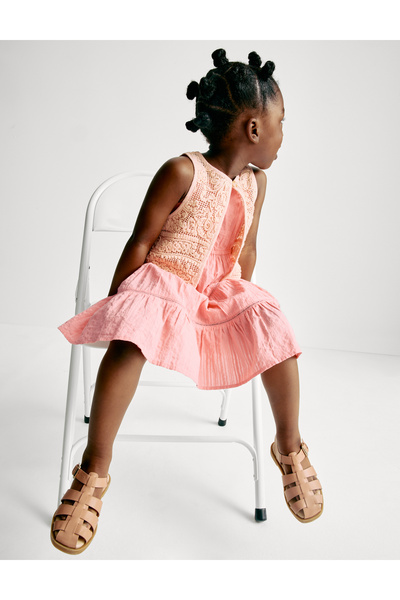 Marks & Spencer ​2–8 Yaş Saf Pamuklu Kroşe Dokuma Elbise​