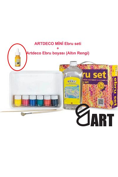 Artdeco Mini Size 6 Color Marbling Set and 1 Gold Color