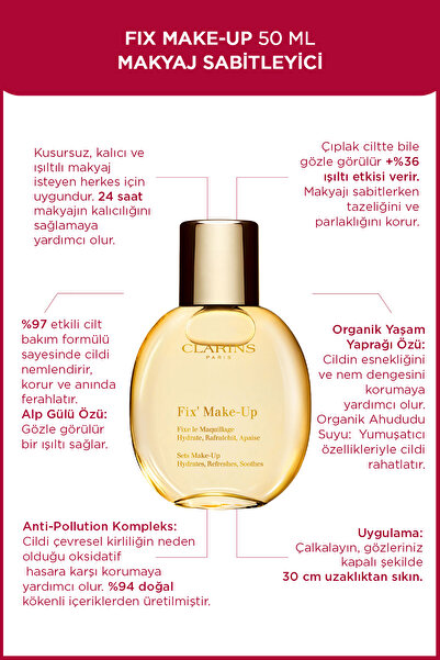 Clarins Fıx Make - Up Retaıl 50ml - Makyaj Sabitleme Spreyi