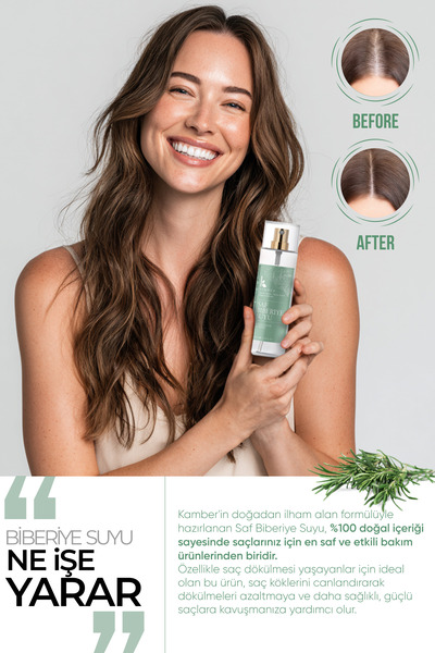 Kamber Doğadan Sağlığa 100% Pure Rosemary Water 100% Pure Hair Tonic 200 ml