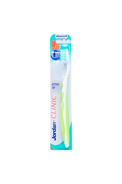 JORDAN Clinic Toothbrush Medium Effective Plaque Removal & Gum Care, Comfortable Grip, 1 Pc
