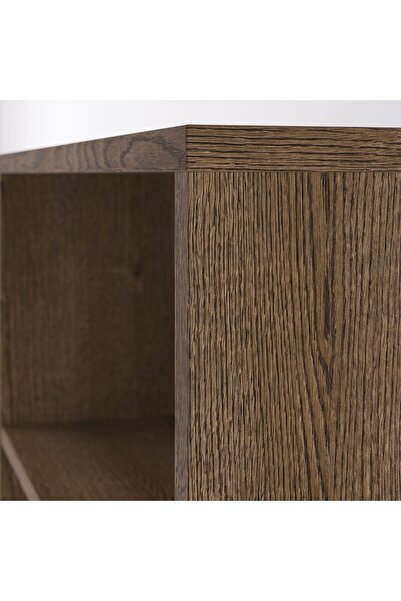 IKEA açık kitaplık, meşe kaplama-kahverengi, 82x37x201 cm