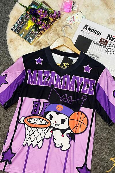 Köstebek Μωβ μπλουζάκι μπάσκετ Kuromi Mazakimyee Unisex