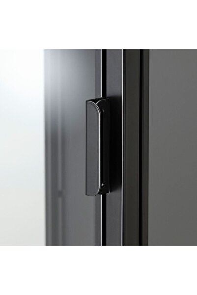 IKEA Camlı Vitrin, Çelik, Genişlik: 42 cm  Derinlik: 37 cm  Yükseklik: 155 cm