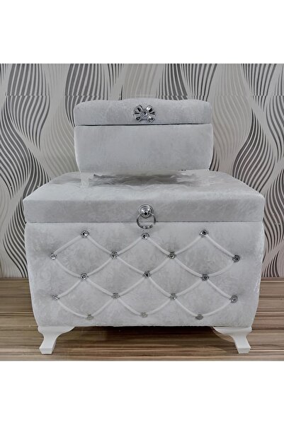 Sandık Dünyası Gelin Sandığı Damat Nişan Bohça Çeyiz Sandık 2li 0316