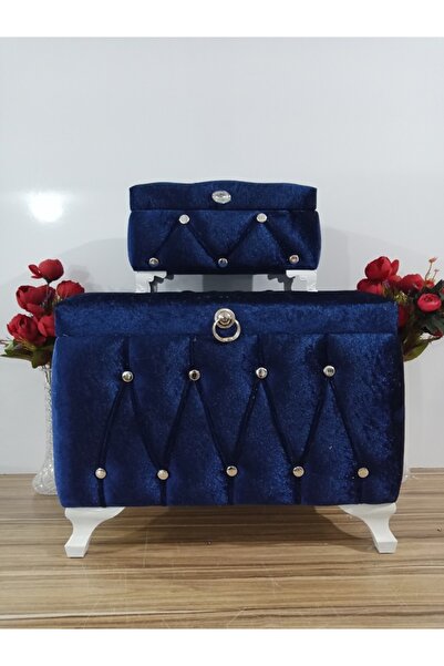 Sandık Dünyası Gelin Sandığı Damat Nişan Bohça Çeyiz Sandık 2li 0309