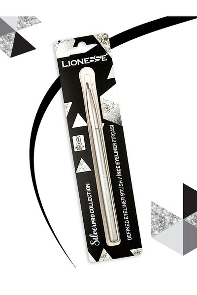 Lionesse Silver Series Fine Eyeliner Brush 5130- Professional Series, Cruelty Free