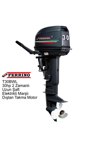 Ferrino 30hp 2 Zamanlı Uzun Şaft Elektrikli Marşlı Dıştan Takma Motor