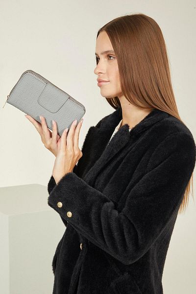 Zühre Μονόγραμμα με μοτίβο A.Grey Wallet ZC003