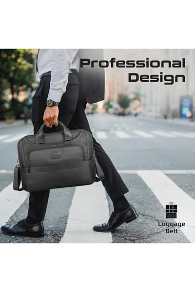 Promate Messenger Bag, Lightweight 15.6-inch Laptop Bag with Multiple Compartments, Water-Repellent