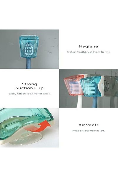 Trisa Toothbrush Hygiene Box 3 Pcs Protective Travel & Storage Case, 3 Pcs
