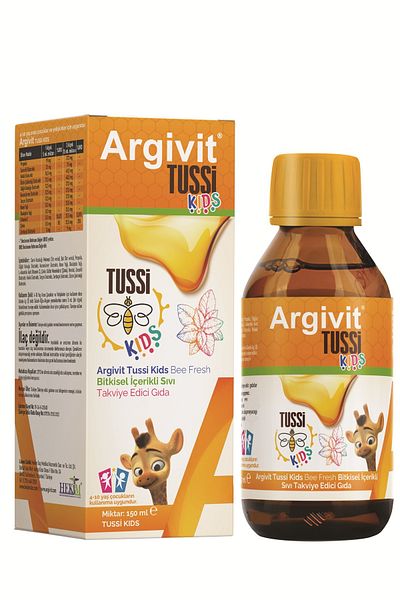Argivit Tussi Kids Vitamin C and Zinc Supplement Syrup with Propolis - Ginger - Thyme - Cinnamon 150 ml