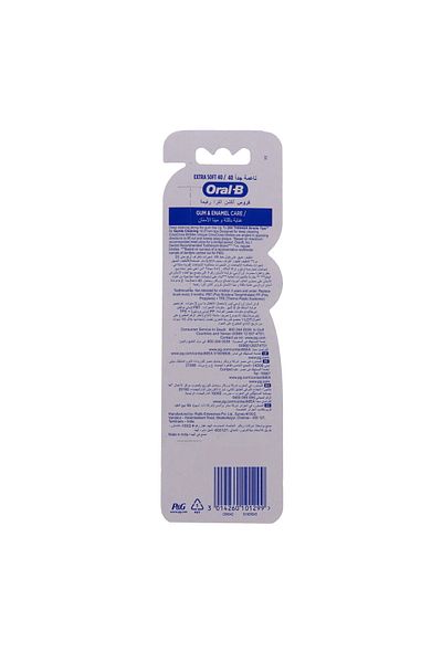 Oral-B Gum & Enamel Care Toothbrush Extra Soft Assorted 2 Pcs Gentle Gum Protection, Assorted Colors, 2 Pcs