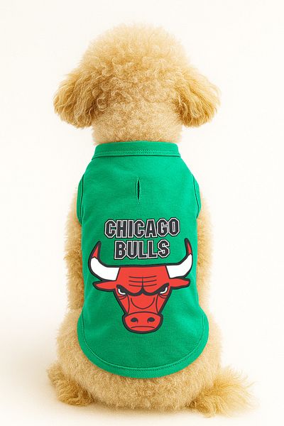 MPZ Pets Cat and Dog Outfit & Dress - Green Chicago Bulls Tank Top